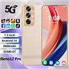 LenO 2025 Versione globale Reno12 Pro Smartphone Snapdragon8 gen3 22G + 2TB 7800mAh 78 + 108MP 4G/5G Rete Cellulare Android Cellulare - black