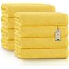GREEN MARK Textilien NatureMark Asciugamani - Set da 8 Pezzi - 100% Cotone, Morbidi e Altamente Assorbenti, Qualità Premium per Bagno, Spa e Palestra, 50 × 100 cm, Giallo