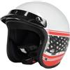MOTOCUBO Casco Jet Fibra Motocubo Miami Vis Bolla Usa Bianco