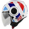 KAPPA Casco Jet Kappa Kv37r Evo Style Bianco / Blu / Rosso