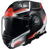 LS2 Casco Modulare Ls2 Ff901 Advant X Spectrum Black White Red