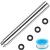 DXLing 15cm Tubo di Prolunga per Soffione Doccia in Acciaio Inossidabile G1/2'' Braccio di Prolunga per Soffione Prolunga per Braccio Doccia Tubo di Estensione Doccia per Accessori da Bagno