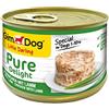 GimDog Pure Delight Pollo con agnello, Snack per cani ricco di proteine con carne tenera in gustosa gelatina, 18 scatolette, 18 x 150 g