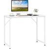LIFEZEAL Scrivania Salvaspazio, 100x50 cm, Scrivania Ufficio Porta Computer, PC, Moderno, Piccola, Postazione di Lavoro, Tavolo, Desk, Scrittoio, per Ufficio, Cameretta, Max 91 kg, Bianco
