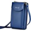 Pochette portafoglio, borsa a tracolla in pelle PU, per cellulare da donna