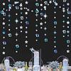 pinkblume Iridescente 13° Compleanno Decorazioni Numero 13 Cerchio Dot Twinkle Star Garland Metallico Appeso Streamer Bunting Banner Sfondo Anno Vecchio Tredici Ufficiale Adolescente Forniture Per