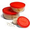 Bormioli Rocco Gelo Set Contenitori Per Alimenti In Vetro - Set 3 Pz