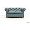 VAMA Divani Divano Chesterfield 2 Posti Piccolo in Pelle Verde Pino