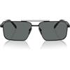 Prada Occhiali da Sole PRA57S 1AB5Z1 Nero/Grigio Scuro Unisex Polarizzati