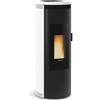 La Nordica Stufa a pellet 8kW libera installazione nero bianco display LCD CE