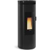 La Nordica Amika Stufa a pellet ermetica 8kW nero libera installazione riscaldamento