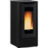 Extraflame La Nordica Teorema Stufa a pellet 10kW nero ventilata libera installazione