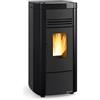 La Nordica Angela Evo Stufa a pellet nera libera installazione 15kg 230m³ 2,6-8,8kW