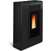 Extraflame Stufa a pellet Ilenia 8 kW canalizzata nera riscaldamento casa