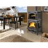 La Nordica Isotta Forno Evo Stufa a legna 9,7 kW con forno 39L antracite ghisa