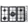 De'Longhi Piano Cottura Gas IL59PRO ND 5 Fornelli 86 cm Incasso Acciaio Inox
