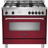 Bertazzoni La Germania AMN965EVIT Cucina 90cm 5 Fornelli Gas Forno Elettrico Bordeaux