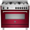 Bertazzoni La Germania AMN905GEVSVIT Cucina Gas 6 Fornelli Forno Elettrico 115L Rosso