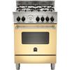 Bertazzoni La Germania AMN604MFESCRT Cucina a Gas 4 Fornelli Forno 56L Crema/Inox