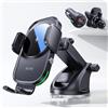 Auckly - 15 W Supporto per telefono auto a induzione, qualificato Qi, caricatore wireless auto rapido e automatico per iPhone, porta telefono per auto con ventosa per iPhone 12, 13, 14 Pro, Max, Mini