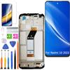 HLYGZX Display originale di ricambio per schermo LCD Xiaomi Redmi 10 2022, 21121119SG 2201119UY Display Touch Digitizer Assembly Kit parti di riparazione (nero con cornice)