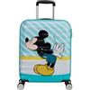 American Tourister Wavebreaker Disney - Spinner S, bagaglio per bambini, 55 cm, 36 L, multicolore (Mickey Blue Kiss)