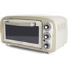 Ariete 979 Forno Elettrico di Design 18 Litri Ideale per pizza da 30 cm Doppio vetro 1380 Watt Acciaio Inox Linea Vintage Beige