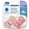 ARTSANA Chicco PhysioForma Light Succhietto 16-36M Silicone Rosa