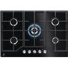 ELECTROLUX EGG7536K PIANO COTTURA 75CM VETRO NERO 5F GRIGLIE GHISA