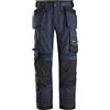 Snickers Workwear Allroundwork Stretch Loose Fit Works with Holster Pockets Pantaloni da Lavoro, Blu Navy/Nero, 36W x 32L Uomo