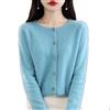 DabinFa Cardigan in Cashmere per Donna, Cardigan in Cashmere, Maglione in Cashmere da Donna, Scollo a V, Bottoni in Maglia sul Davanti, Top Casual alla Moda (Blu,S)