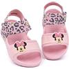 Disney Minnie Mouse Sandali Bambini Bambini | Bambina Leopard Animal Print Sliders Rosa con Cinturino di Supporto | Scarpe estive rosa Calzature