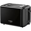 Bosch Hausgeräte DesignLine Tostapane Compatto, 2 Scomparti, Nero