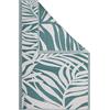 JEMIDI Tappeto Esterno Terrazzo 120x180 cm - Tappeti Esterni Giardino Grandi - Arredamento Salotto Moderno - Lavabile Pelo Corto Verde Acqua Tropical