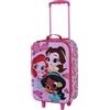 Disney Principesse Flowers-Valigia Trolley Soft 3D, Rosa, 17 x 33 x 52 cm, Capacità 26 L