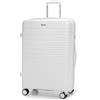 WITTCHEN Valigia da Cabina Trolley Bagaglio a Mano Valigia piccola Trolley in polipropilene Maniglia telescopica Quattro rotelle girevoli Chiusura a combinazione TSA Fuerta Line Bianco rotto