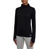 TCA Cloud Fleece 1/4 Zip Maglia Termica Sportivi da Donna a Manica Lunga da Corsa - Nero, L