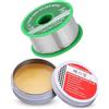 Comforty Stagno di saldatura 0,8 mm con pasta saldante da 50 g, senza piombo con nucleo di colofonia, stagno di saldatura con flusso 20 g, filo per saldatura per la riparazione e il fai da te di componenti