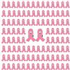 WANDIC Spille a nastro rosa, 100 spille da bavero da 2,5 x 2 cm, colore rosa, per la consapevolezza del cancro al seno, spille da donna smaltate