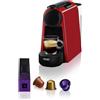 DeLonghi EN85.R Essenza Mini Macchina da Caffe' Sistema Nespresso Potenza 1150 W Capacita' 0,6 Litri Flow Stop Funzione Latte Rosso