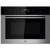 Master Kitchen MKO 45348CS-PR XS-BK - Forno da incasso compatto combinato a vapore, 34?L, Classe A, 7 funzioni (cottura tradizionale + vapore), controllo Touch, finitura inox e vetro nero , 595?x525×454?mm