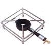 YEPPON Fornellone Gas Gpl 4 Piedi Cromato 30X30