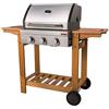 Sandrigarden Barbecue a Gas Canada 3 Fuochi con Fornello 12.8 Kw