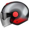 Agv Casco Moto Jet AGV ETERES LEVANTO Nero Silver Rosso