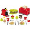 ECOIFFIER Maxi Set Colazione - Tostapane, Uova Cock, Piastra Waffel, Macchina Caffè +33 Accessori