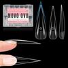 NOVO OVO Halloween XXL Straight Sharp Stiletto Natural Nail Tips Press on (non modellato), Soak-Off, finto Nail Extension per 12 misure, 240 pezzi