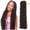 AuHeiAmeri Extension per capelli all'uncinetto, per donne di colore con farfalla, morbide, all'uncinetto, 91 cm (confezione da 7), n. 4