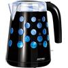 MPM MCZ-86/C Bollitore Elettrico 1,7 L, Contenitore in Plastica senza BPA, senza Filo a 360°, Spegnimento Automatico, Illuminazione Interna, 2200W, Nero