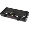 Girmi PE36 Piastra Elettrica Doppia, 2500 W, Piastre in Ghisa, 5 livelli di regolazione temperatura, Accensione separata, Nero