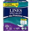 Lines Specialist Pannolone a Mutandina Maxi Plus Alta Protezione per Incontinenza Uomo Donna, Taglia Grande, Confezione da 12